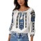Bluza dama tip ie R25 alb fildes/rosu cireasa , marimea 2XL