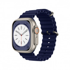 Curea pentru Apple Watch 1/2/3/4/5/6/7/8/SE/SE 2 (38/40/41mm) Techsuit Watchband (W038) Dark Blue