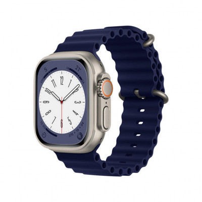 Curea pentru Apple Watch 1/2/3/4/5/6/7/8/SE/SE 2 (38/40/41mm) Techsuit Watchband (W038) Dark Blue foto