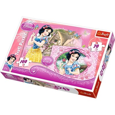 Puzzle Trefl - Alba ca zapada 2 in 1, 70 si 100 piese foto