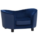 Cumpara ieftin Canapea pentru caini albastru 69x49x40 cm, plus/piele ecologica