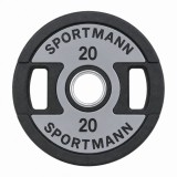 Disc greutate olimpic SportMann Profi CPU 20 kg, 50 mm, poliuretan
