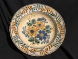 Arta / Traditie - Veche farfurie taraneasca cu flori realizata in Transilvania !