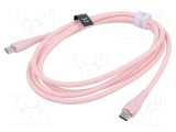 Cablu USB 2.0 USB-C VENTION 1.5m roz nichelat