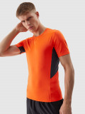 Cumpara ieftin Tricou slim de antrenament din material reciclat pentru bărbați - portocaliu, 4F Sportswear