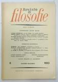 REVISTA DE FILOSOFIE , TOMUL XL , NUMARUL 6 , NOIEMBRIE - DECEMBRIE , 1993 * PAGINA DE TITLU PREZINTA DEFECT