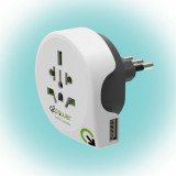 Cumpara ieftin Adaptor calatorii World to Italy USB Q2 100-250 V, Somogyi