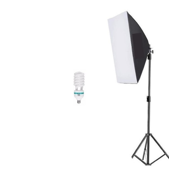 Lumina Softbox pentru Studio Foto + Suport Trepied Reglabil 80-200cm Andoer Bec 135W