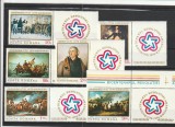 1976 LP 904 a LP 905 BICENTENARUL REVOLUTIEI AMERICANE SERIE VINIETA+COLITA MNH