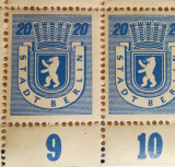 Germania 1945, Michel Nr.6, cu eroare de placa XII, cota 170E, G8, Nestampilat