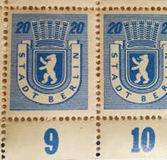 Germania 1945, Michel Nr.6, cu eroare de placa XII, cota 170E, G8 foto