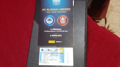 Program+bilet FC Slovan Liberec - CFR Cluj foto