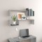 Gossi rafturi colt perete 2 buc sonoma gri 100x15x20cm lemn prelucrat