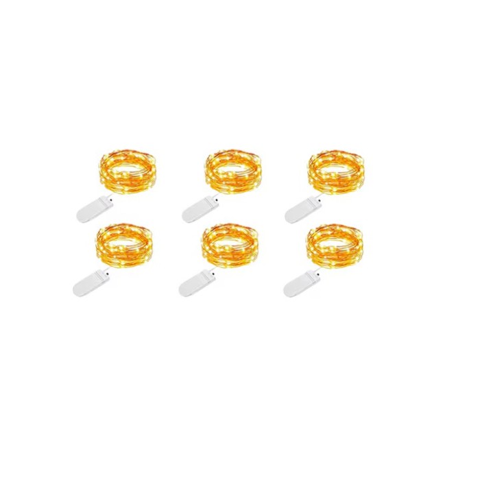 Set 6 instalatii decorative Redefun, 2m, 20 led uri, alb cald