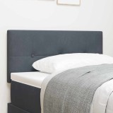 Tăblie LED Cu Butoane Tapițată Gri &Icirc;ntunecat 80 cm Catifea