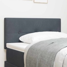 vidaXL Tăblie cap Pe perete cu headboard Gri &icirc;nchis 90 cm Catifea 42007132