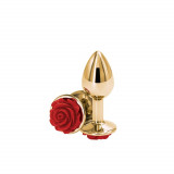 Cumpara ieftin Dop Anal Rear Assets Rose, Auriu+Rosu, Small, 7.5 cm, NS Toys