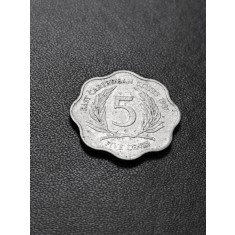 B 11-7 Moneda 5 Centi 1981 Statele Est-Caraibiene - Regina Elizabeth II
