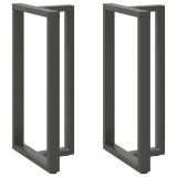 VidaXL Picioare de masă de bar &icirc;n formă de T, 2 buc., antracit, 60x35x(110-111) cm, oțel