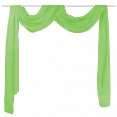 Draperie transparentă din voal 140 x 600 cm, verde foto