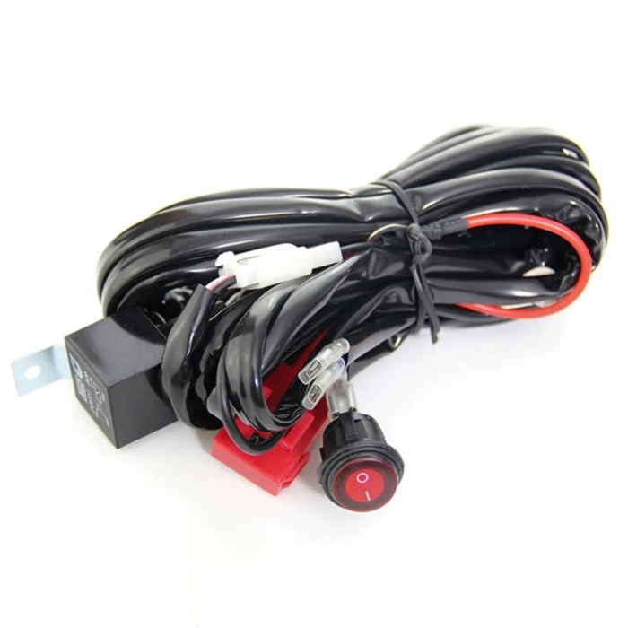 Cablaj instalatie electrica proiectoare auto moto LED BAR cu releu 40A