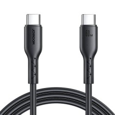 Cablu pentru incarcare si transfer de date Joyroom Flash SA26-CC3, USB-C la USB-C, 60W, 3A, 480 Mbps, 1 m,