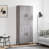 vidaXL Dulap &icirc;nalt, gri sonoma, 69,5x34x180 cm, lemn compozit