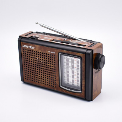 Radio portabil cu baterii, FM, AM, LW, SW1-4, 7 Benzi, LEOTEC-LT30LW, maro foto