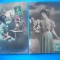 HOPCT 1697 FEMEI..FEMEI-TCV-ROMANTICA-FRANTA-LOT 2 CARTI POSTALE VECHI-CIRCULATE