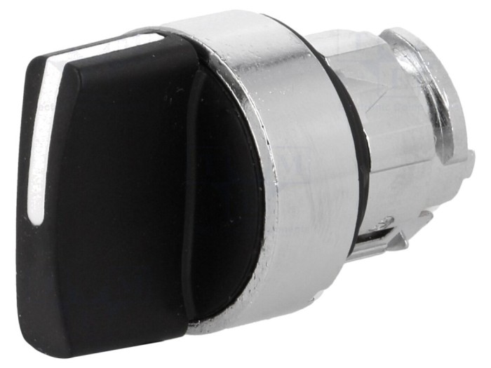 Comutator rotativ 22mm negru