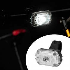 Far LED bicicleta, reincarcabil USB 700 mAh, 65 lm, 3 moduri iluminare, IPX4 foto