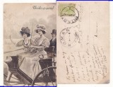 Ilustrator, foto , femei, felicitare de Pasti