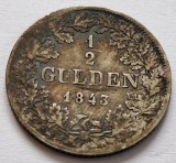 Germania , Baden, 1/2 Gulden 1843