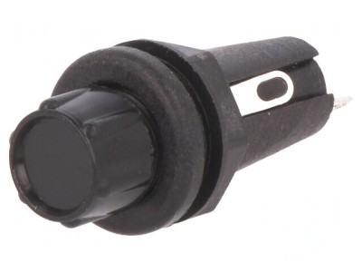 Clema siguranțe cilindrice 5x20mm 250V neagră foto