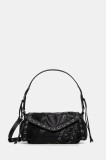 Desigual poșetă TANGO BLACK PATCH ZAR culoarea negru, 25WAXP36