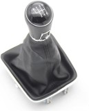 Cumpara ieftin Set nuca schimbator viteze cu burduf din eco piele pentru Volkswagen Tiguan I, Sharan II, Golf Plus 6 viteze OEM 5N0711113Q