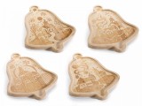 Cumpara ieftin Set 4 platouri lemn aperitive 20x26.5 cm