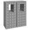 Gossi stalpi tip cos gabion, 2 buc., 40x40x100 cm, fier