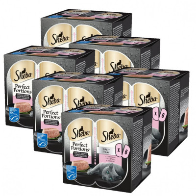 Sheba Perfect Portions cu somon pentru pisici adulte 6 x (3 x 75 g) foto