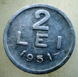 1.867 ROMANIA RPR 2 LEI 1951, Aluminiu