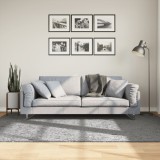 Covor Pufos Gri 160x230 cm vidaXL PAMPLONA, Fire Inalte 30mm, Polipropilena Moale, Ideal Living &amp; Dormitor, Testat Oeko-Tex