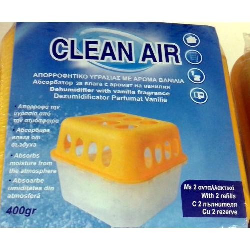 Dezumidificator CLEAN AIR absorbant de umiditate + 2 seturi granule  reancarcabile cu parfum de vanilie | arhiva Okazii.ro