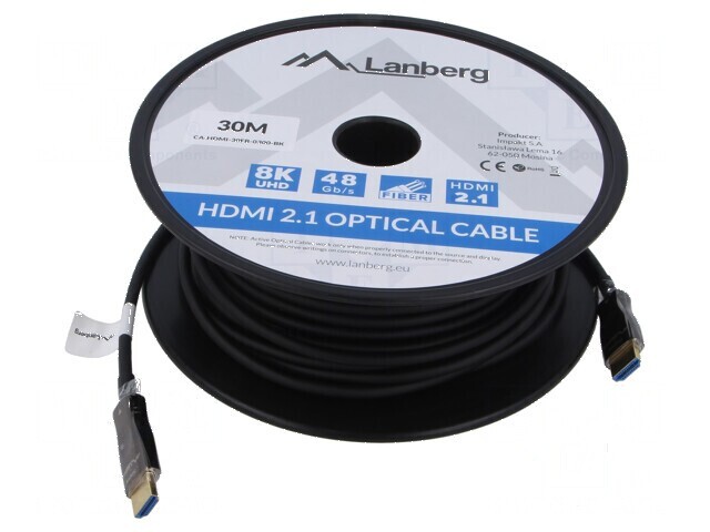 Cablu HDMI 2.1 Lungime 30m negru