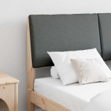 VidaXL Tăblie tapițată Gri &icirc;nchis 160 cm Lemn de pin masiv 879275