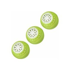 Set 3 bile odorizante pentru frigider, plastic, verde, 5 cm