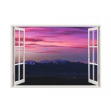 Autocolant decorativ, Fereastra, Natura si peisaje, Multicolor, 85 cm, 2058ST
