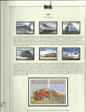 GAMBIA TRANSPORT TRENURI LOCOMOTIVE PE FILA DE ALBUM MNH
