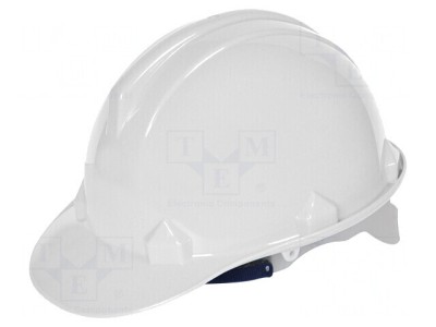 Cască de protecție albă pentru construcții foto