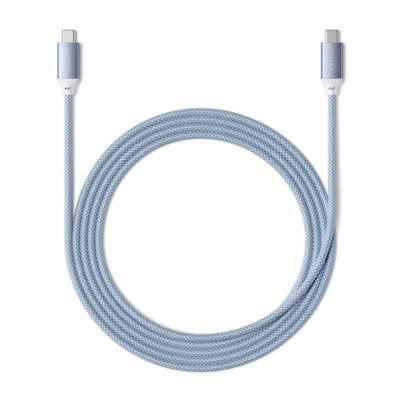 Cablu de incarcare, Satechi, 100 W, 2 metri, Albastru foto
