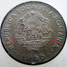 R.099 ROMANIA RSR 1 LEU 1966 VARIANTA RARA